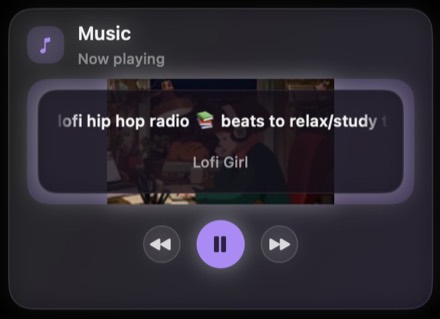 Music widget
