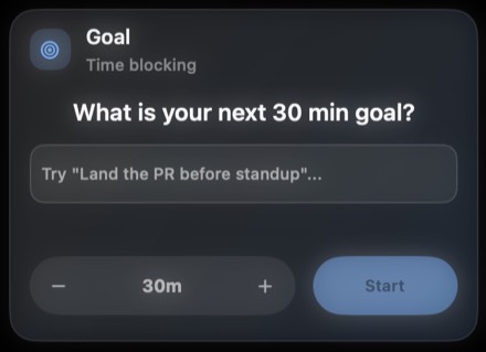 Goal widget