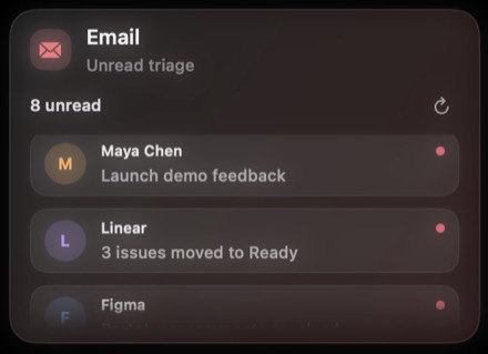 Email widget